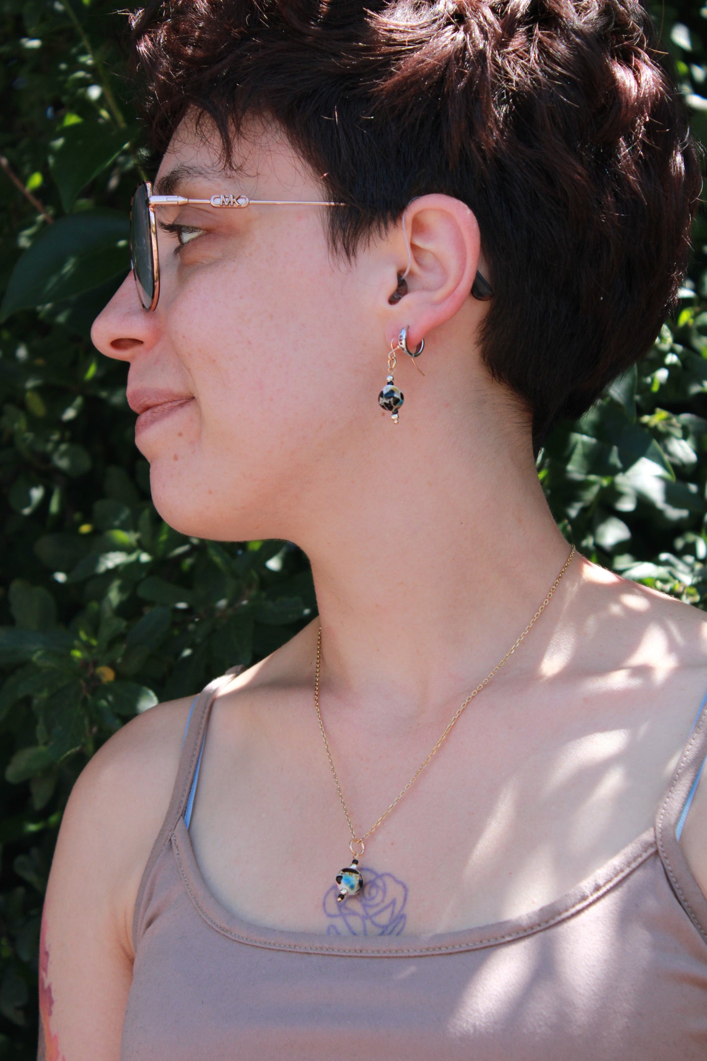 Meuhlticolore · Parure · Boucles d'oreilles + pendentif