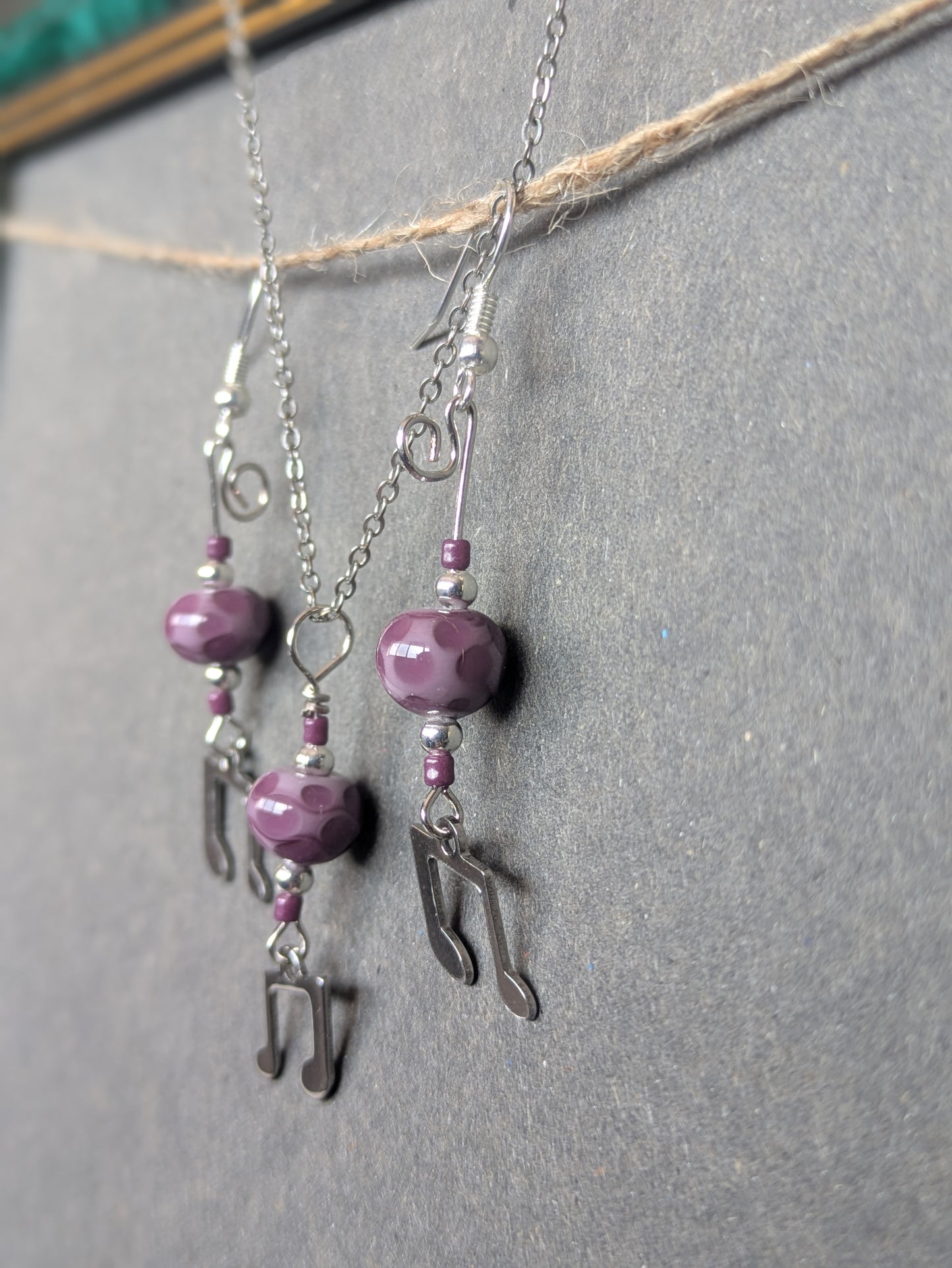 Mélodie · Parure · Boucles d'oreilles + pendentif
