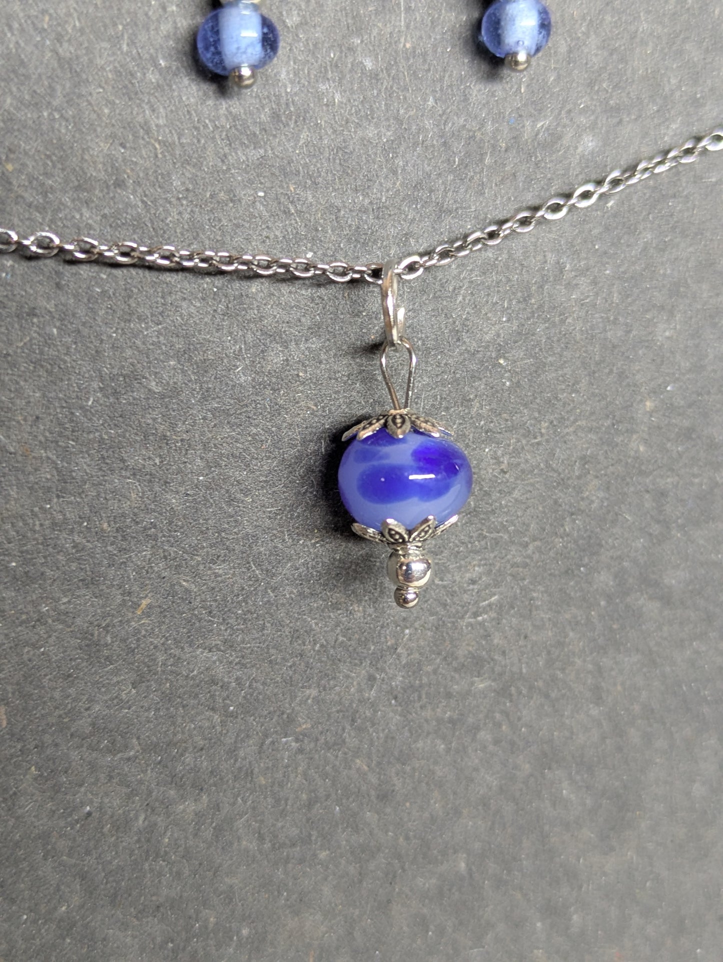Myosotis · Parure · Boucles d'oreilles + pendentif