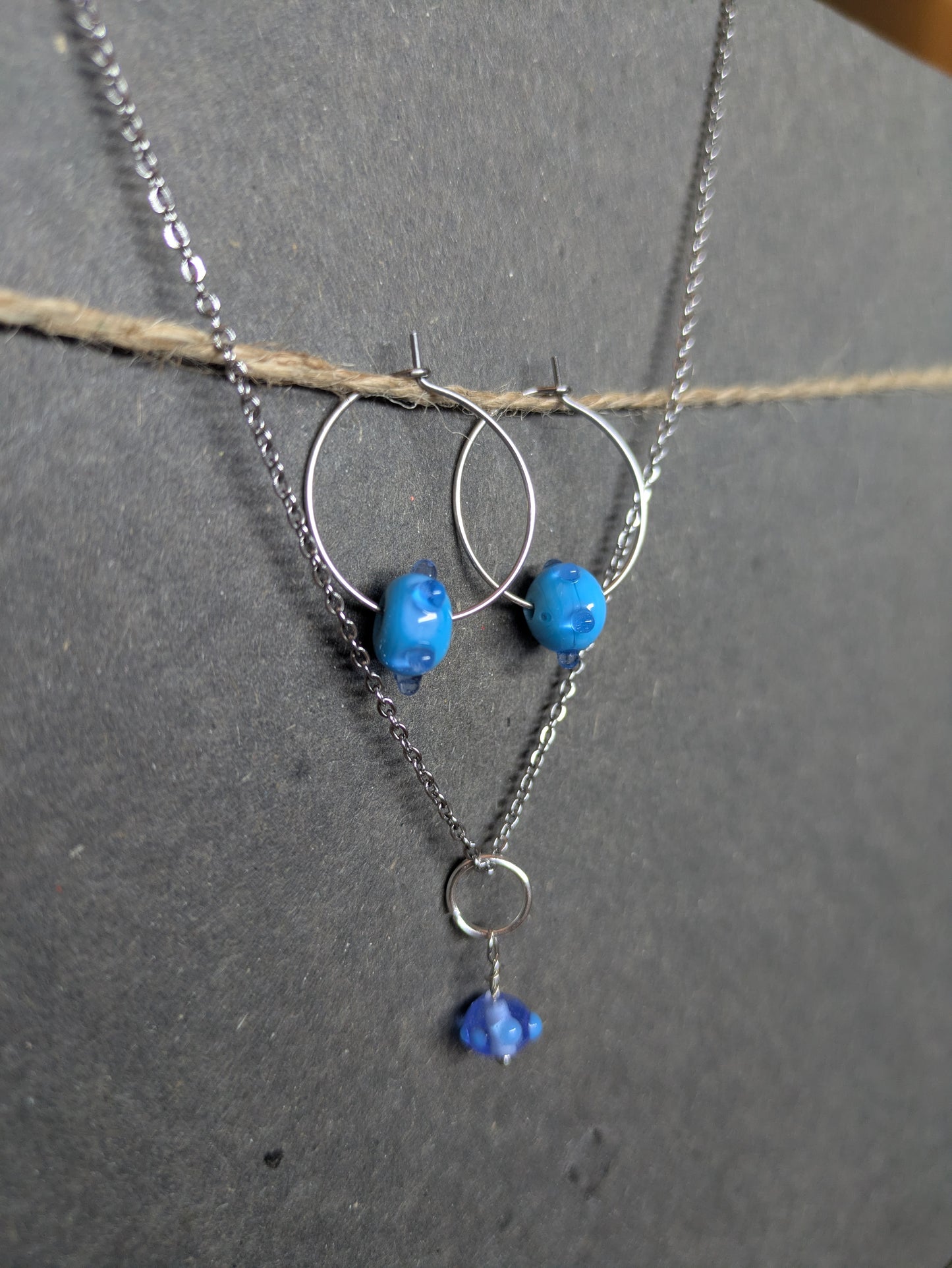 Blue Star · Parure · Créoles + pendentif