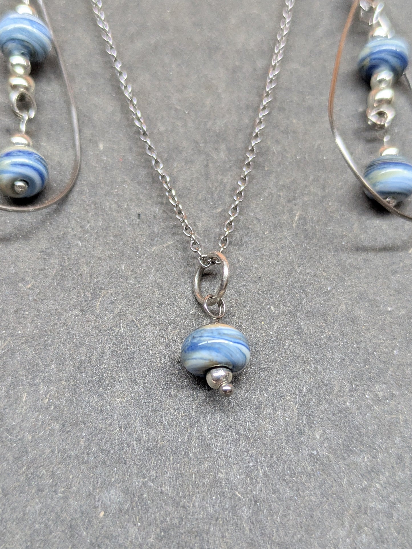 Sérénité · Parure · Boucles d'oreilles + pendentif