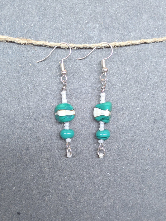 Malachite · Boucles d'oreilles
