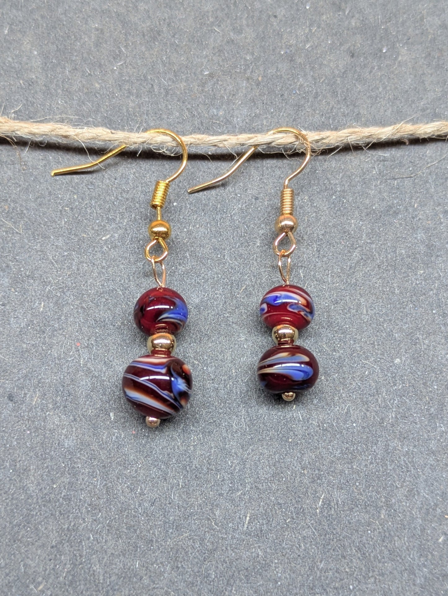 Grenat · Boucles d'oreilles