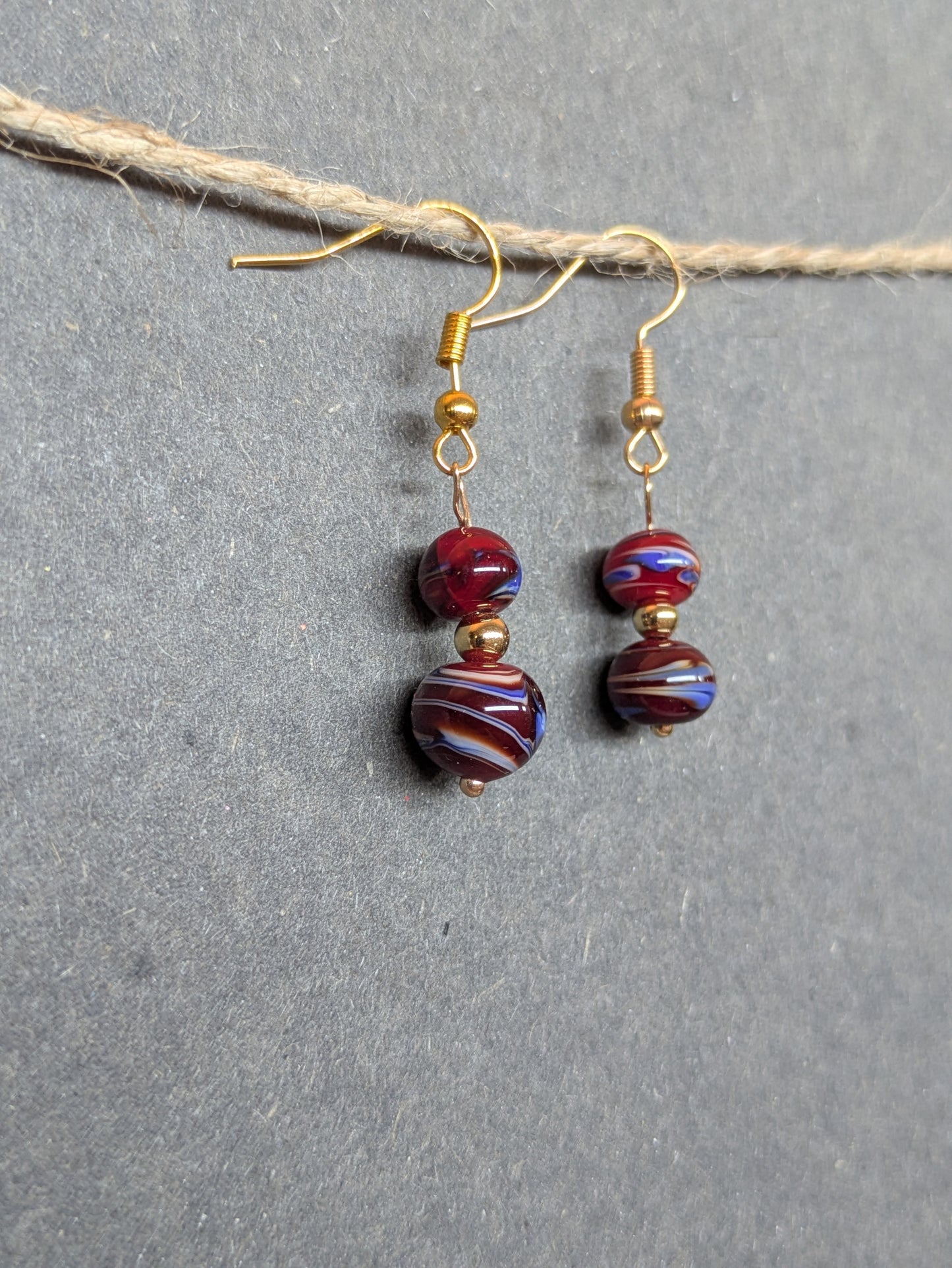 Grenat · Boucles d'oreilles