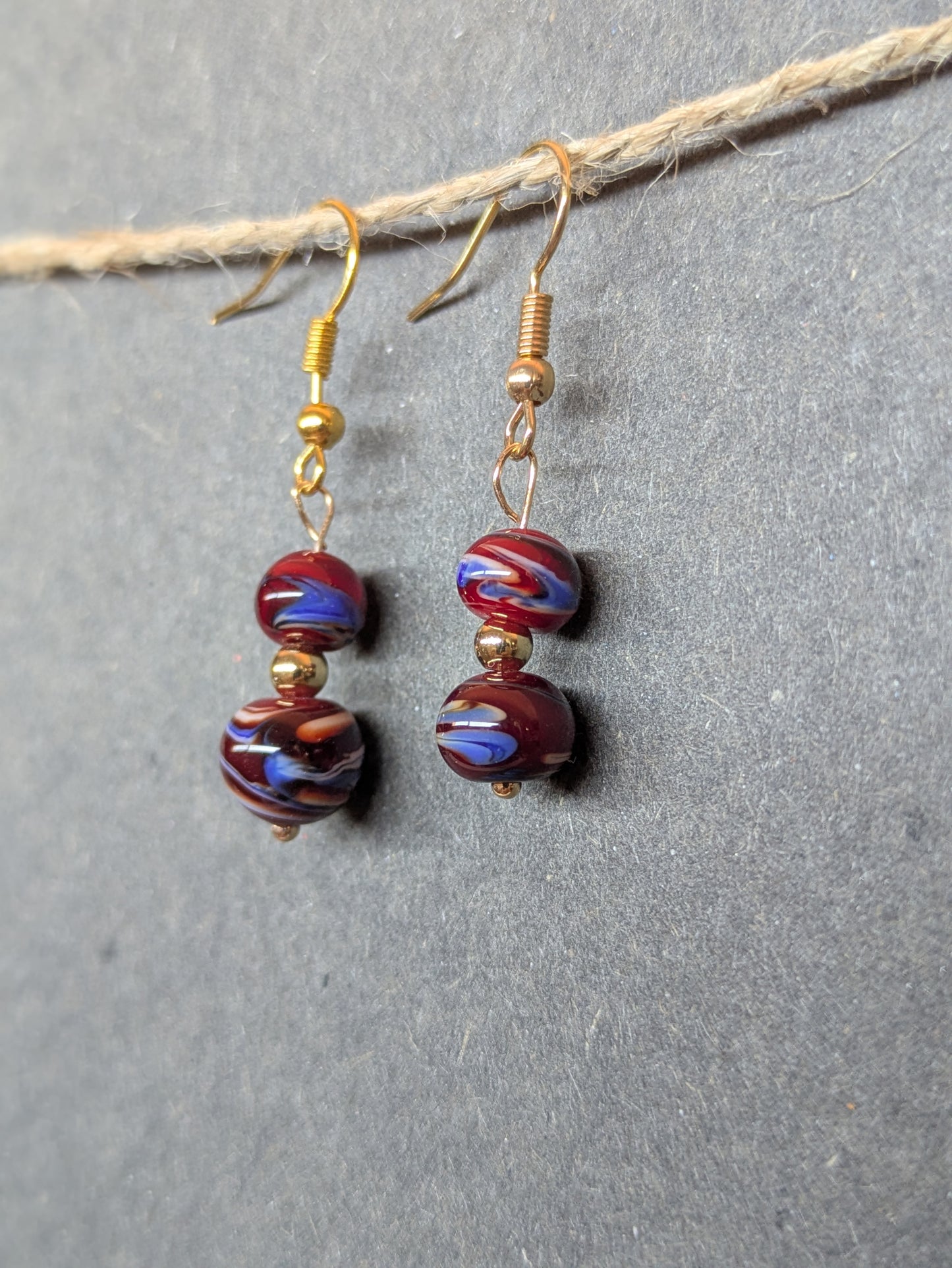 Grenat · Boucles d'oreilles