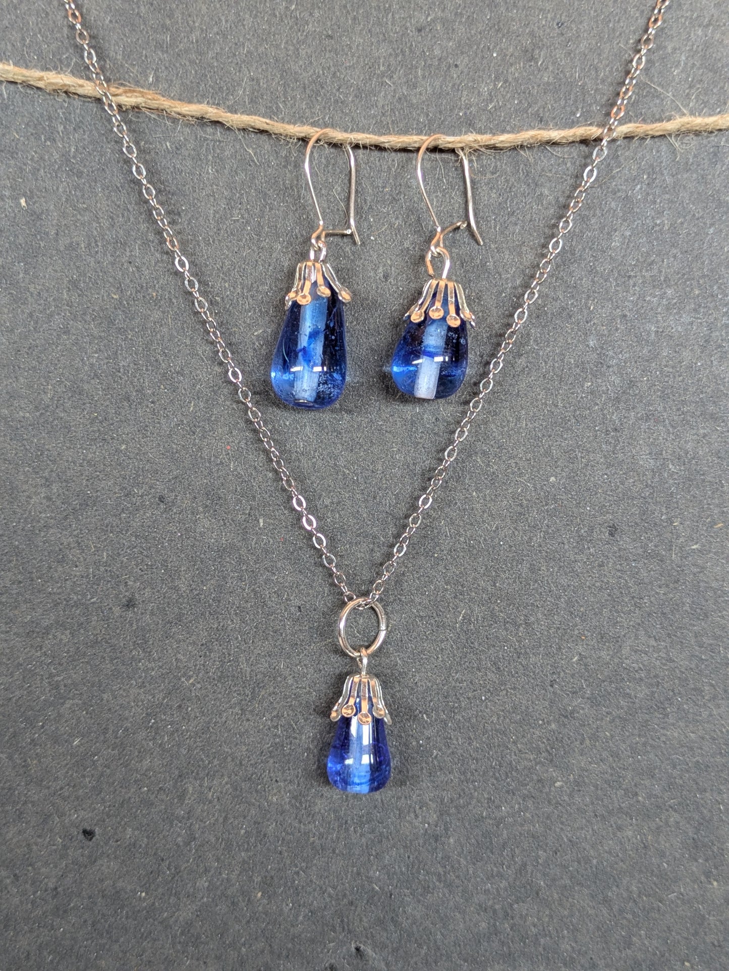 Waves · Parure · Boucles d'oreilles + pendentif