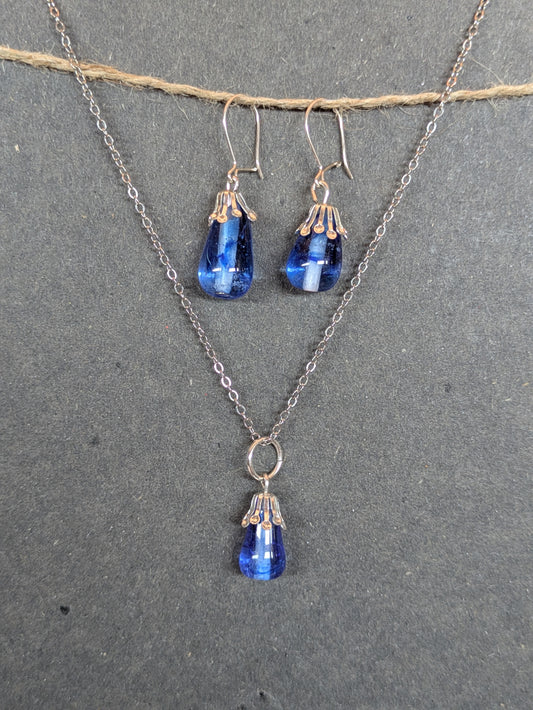 Waves · Parure · Boucles d'oreilles + pendentif