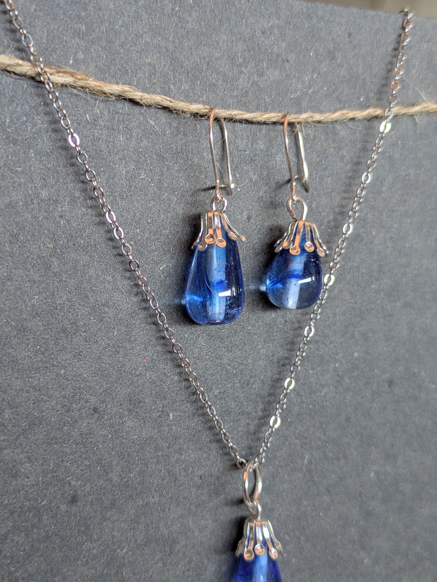 Waves · Parure · Boucles d'oreilles + pendentif