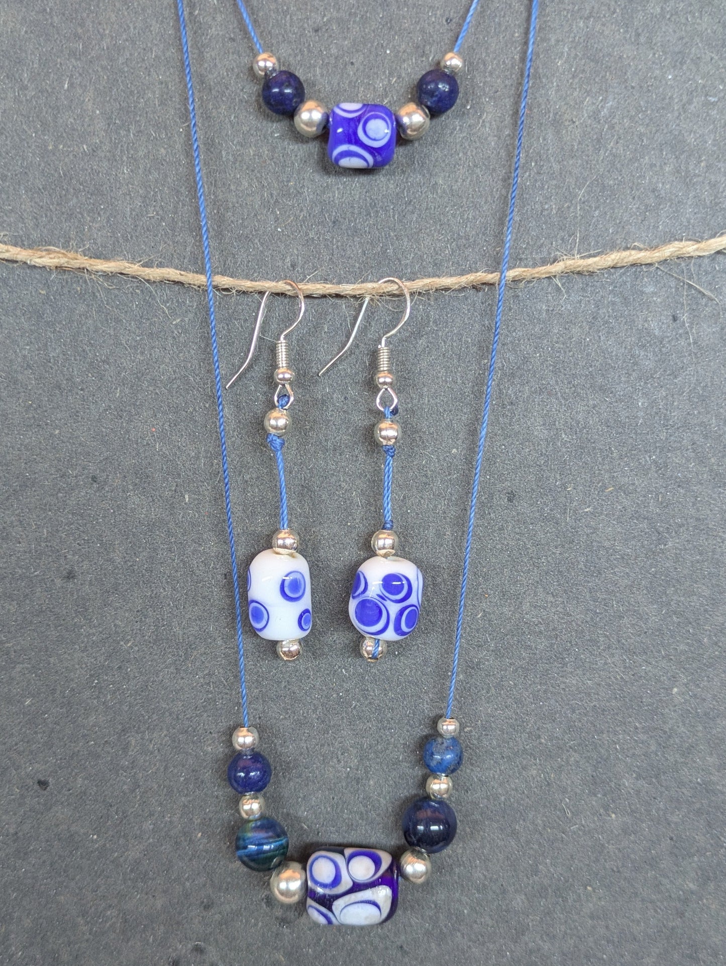 Kandinsky · Ensemble · Boucles d'oreilles, collier + bracelet