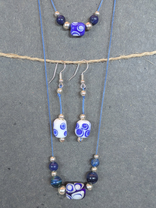 Kandinsky · Ensemble · Boucles d'oreilles, collier + bracelet
