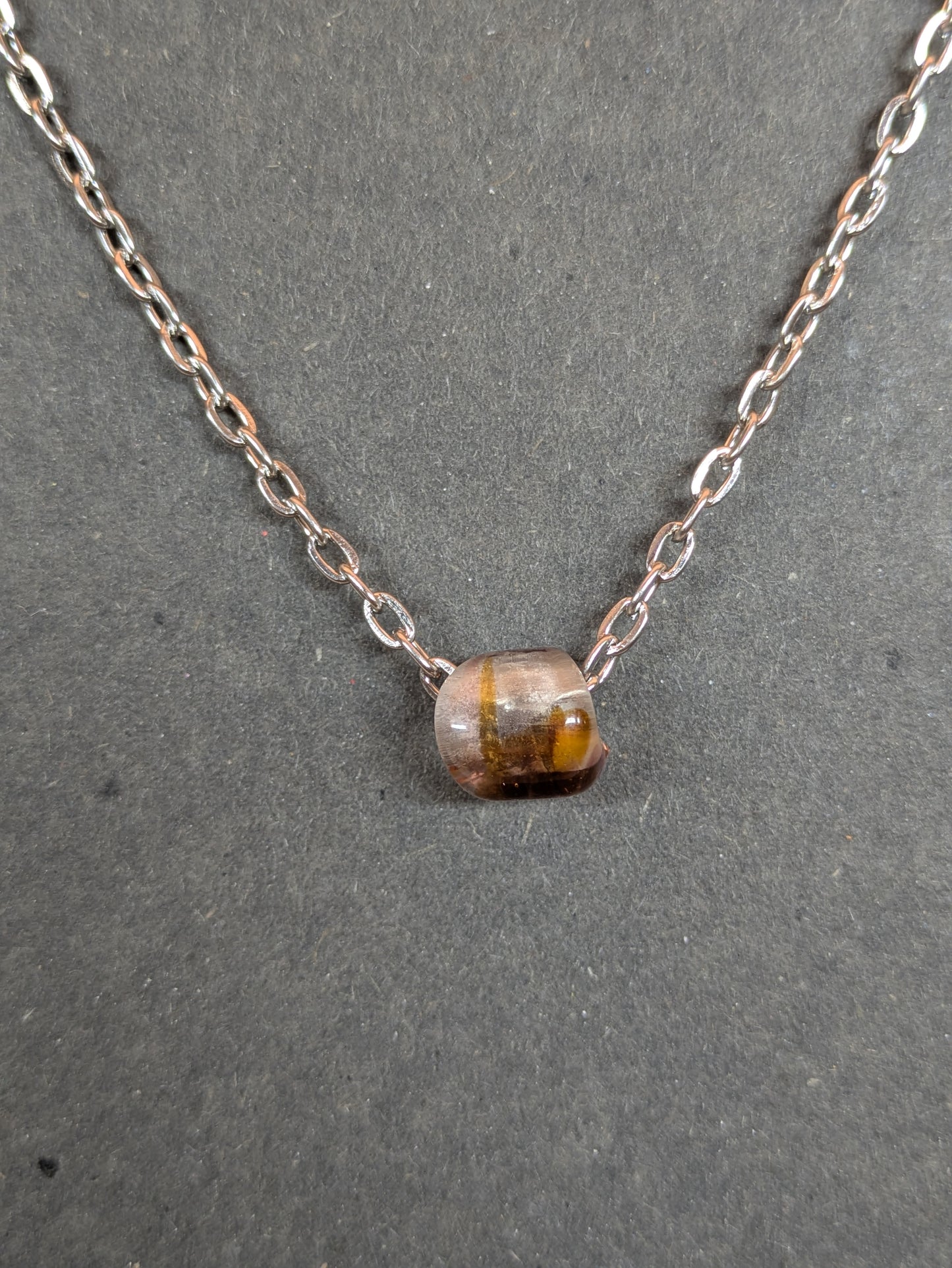 Caramel · Collier avec perle en verre
