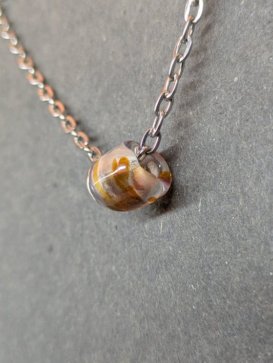 Caramel · Collier avec perle en verre