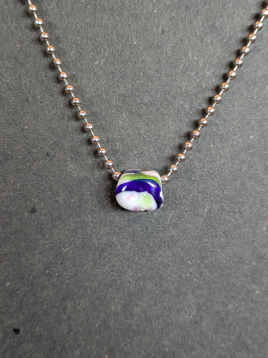 Printemps · Collier avec perle en verre