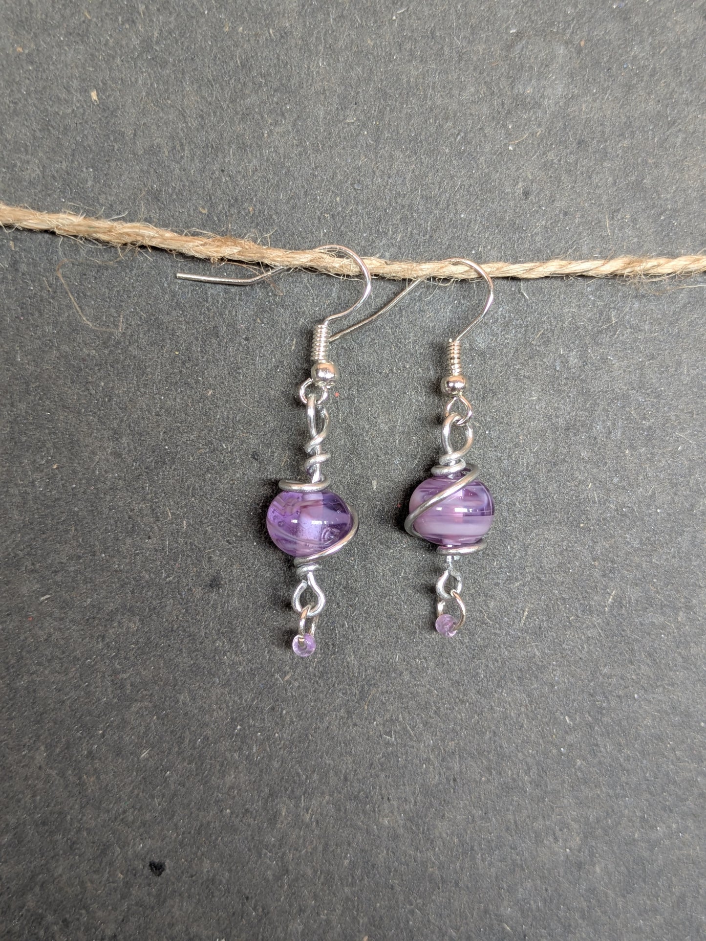 Lavender wrap · Boucles d'oreilles