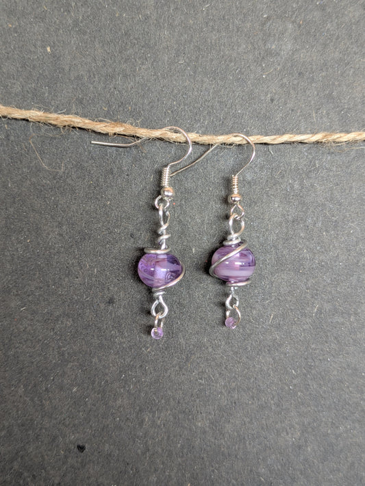 Lavender wrap · Boucles d'oreilles