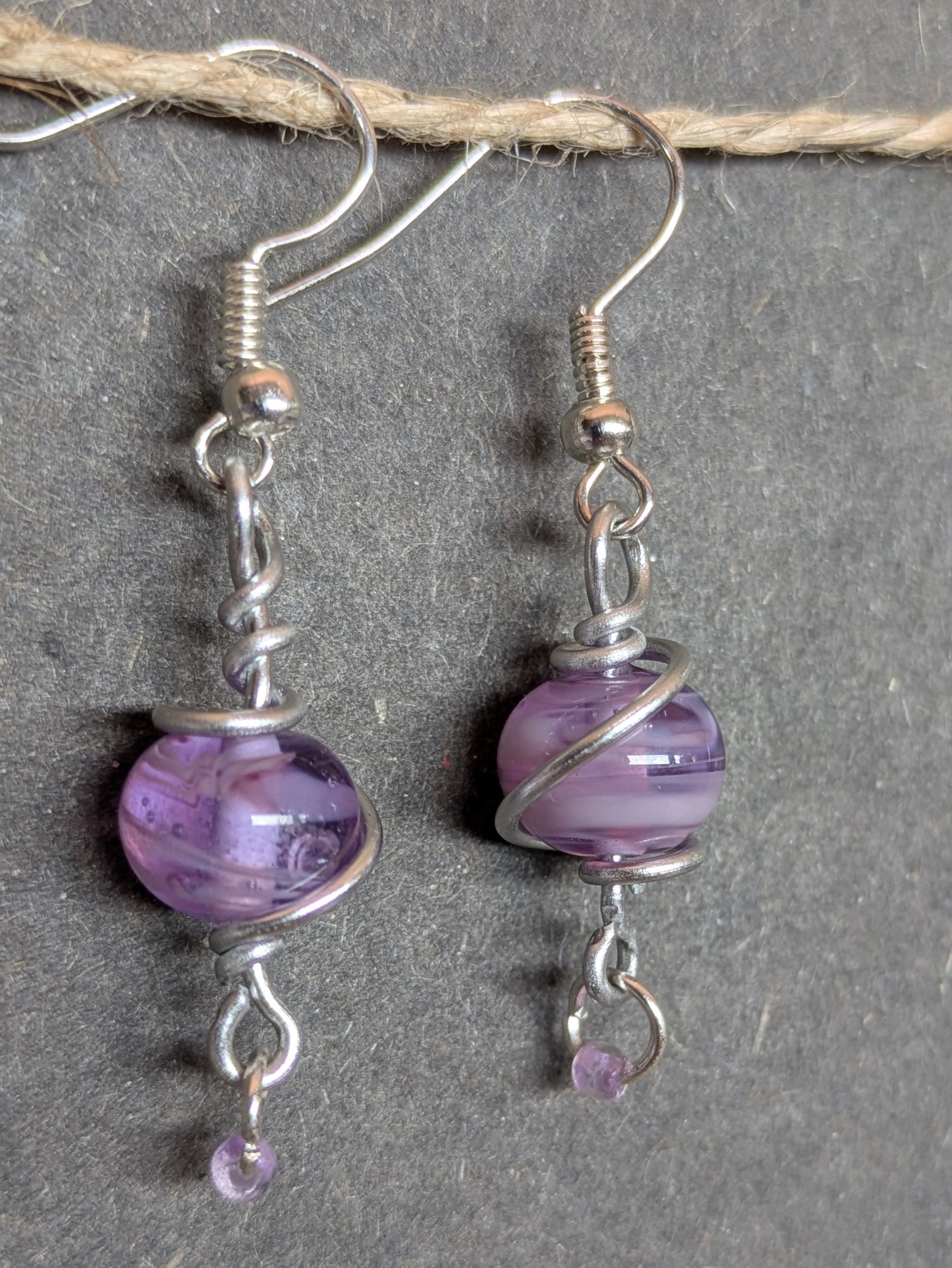 Lavender wrap · Boucles d'oreilles