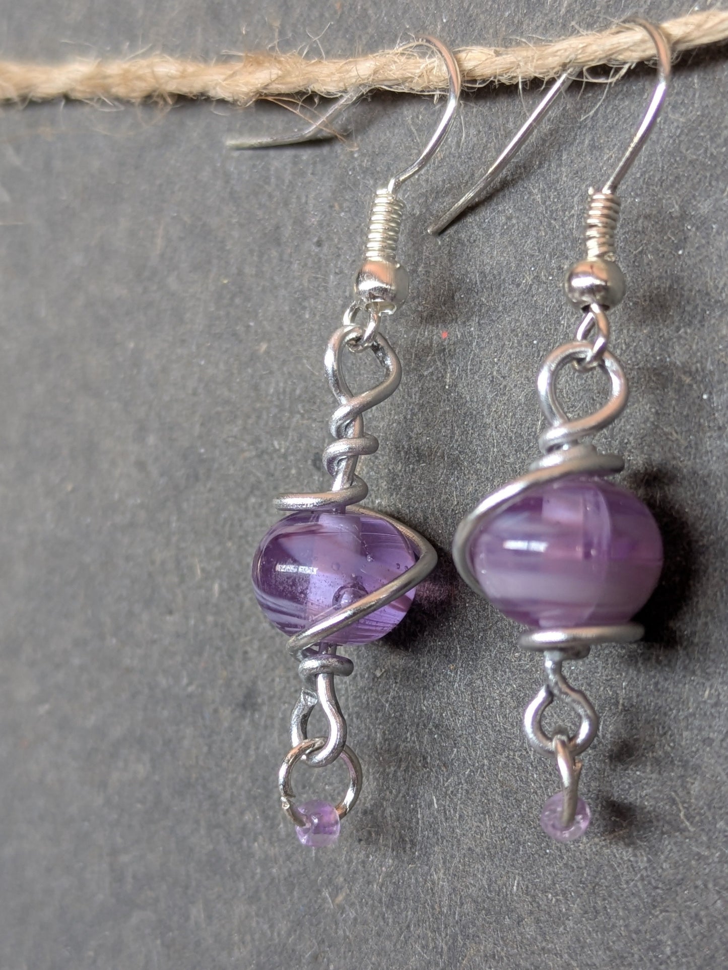 Lavender wrap · Boucles d'oreilles
