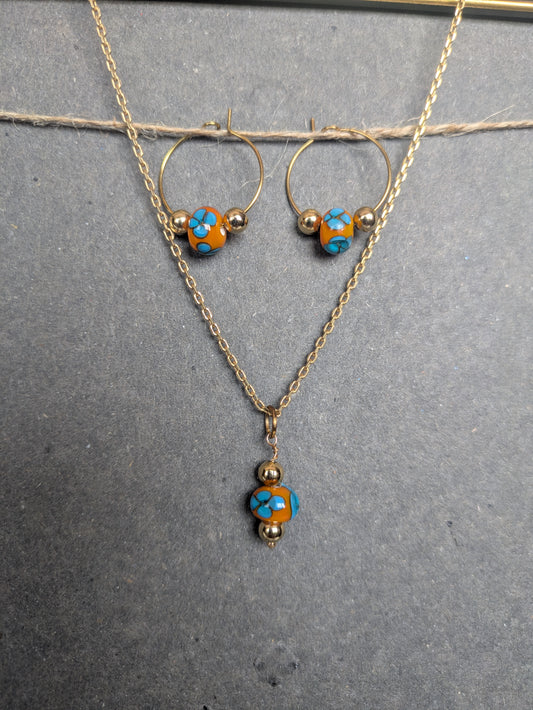 Marigold · Parure · Créoles + pendentif