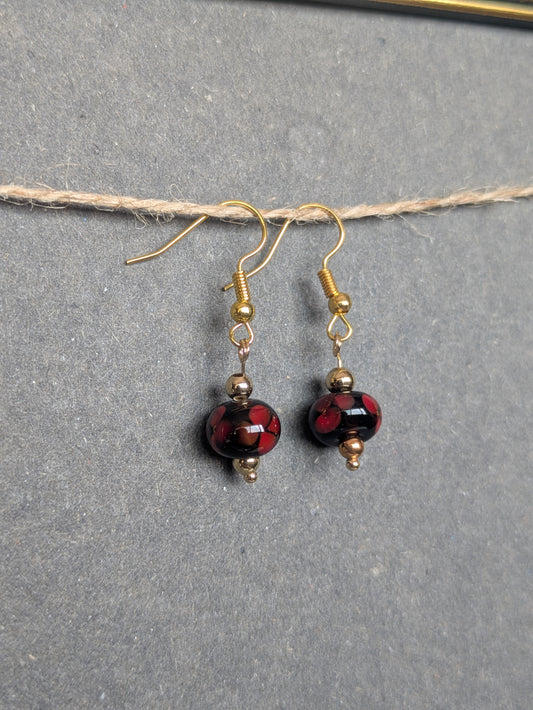 Grenat noir · Boucles d'oreilles