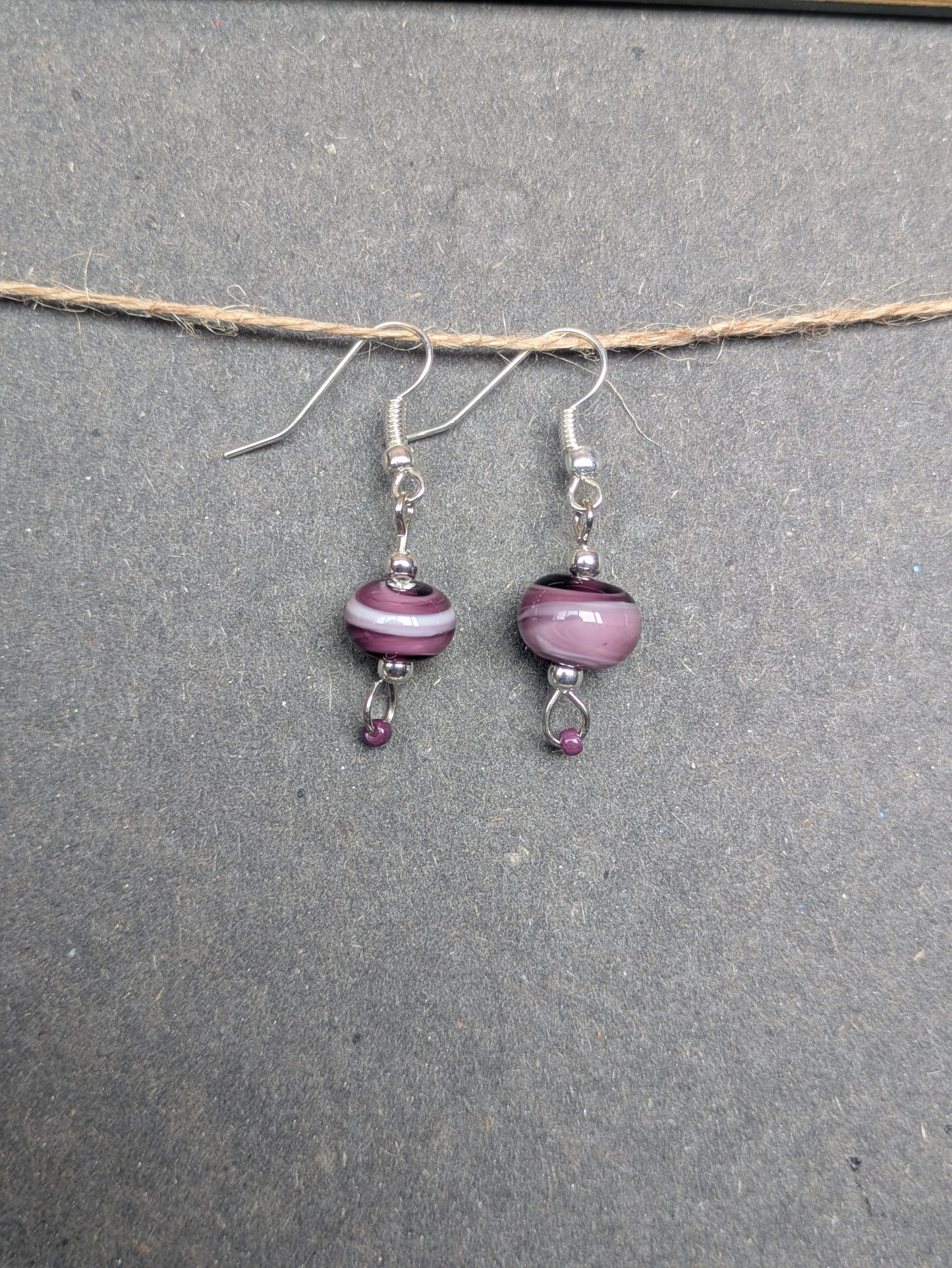 Prune sauvage · Boucles d'oreilles