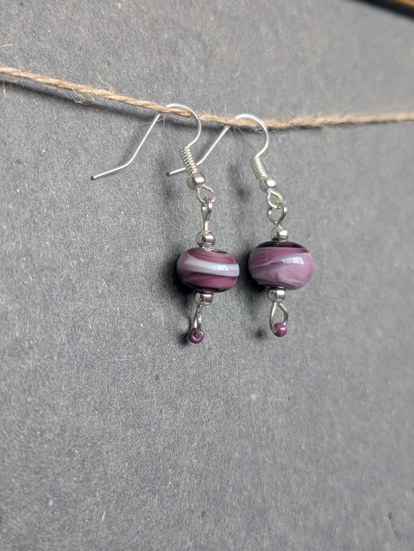 Prune sauvage · Boucles d'oreilles