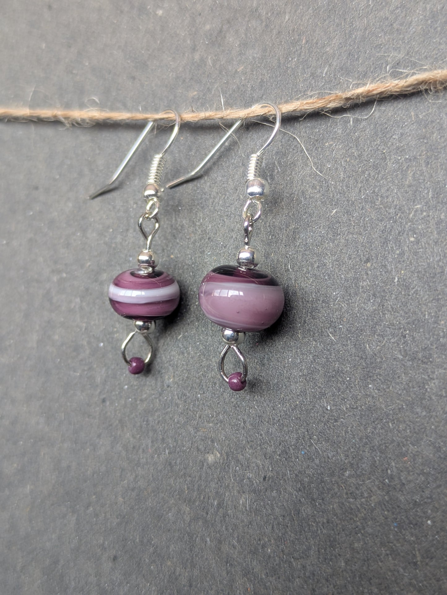 Prune sauvage · Boucles d'oreilles