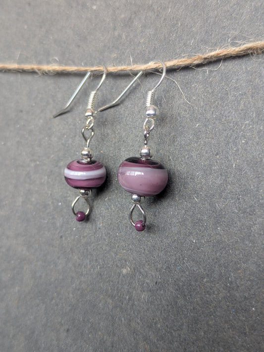 Prune sauvage · Boucles d'oreilles