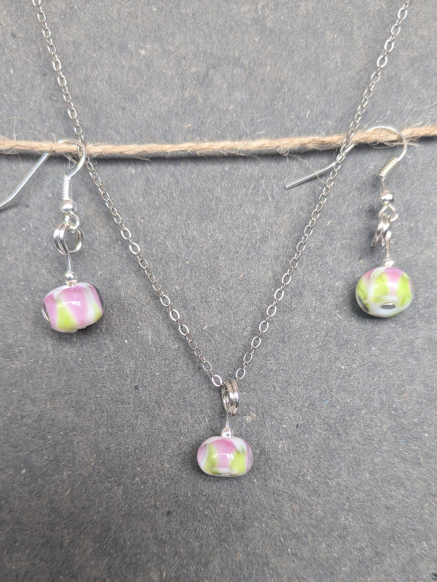 Sorbet · Parure · Boucles d'oreilles + pendentif