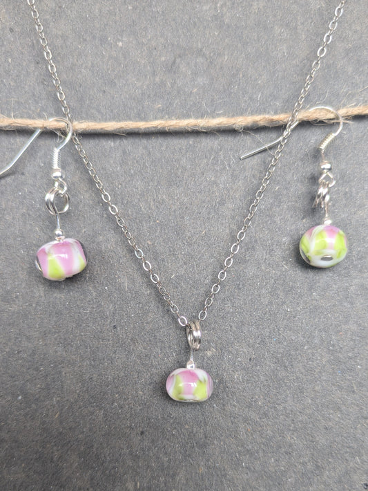 Sorbet · Parure · Boucles d'oreilles + pendentif