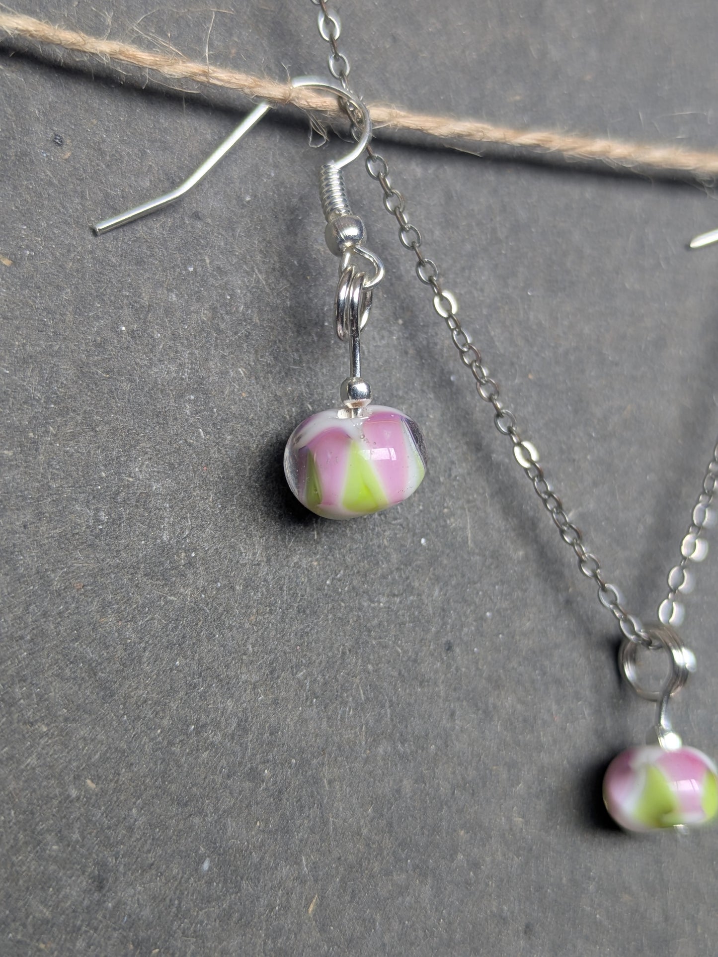 Sorbet · Parure · Boucles d'oreilles + pendentif
