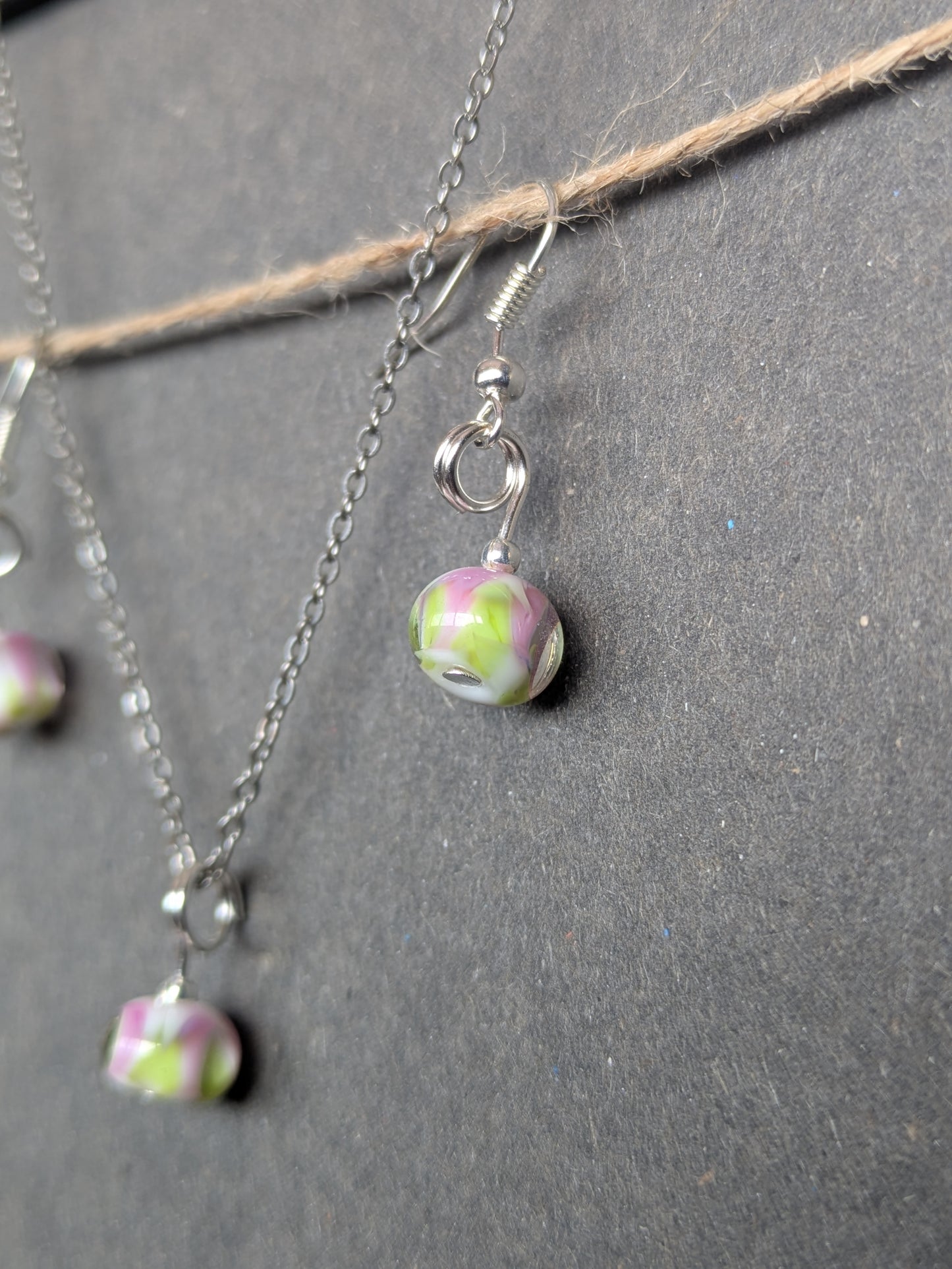 Sorbet · Parure · Boucles d'oreilles + pendentif